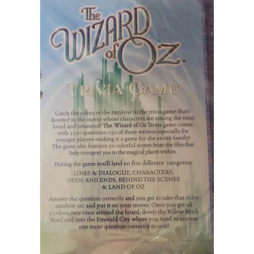 Wizard Of Oz Trivia Game - Collector's Special Edition - Pressman - 1999 - NEW